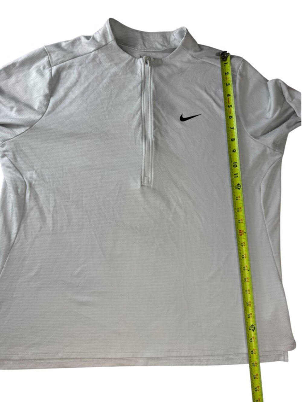 NIKE Dri-Fit Long Sleeve Half Zip Pullover.  Mock Neck. Size XXL. White